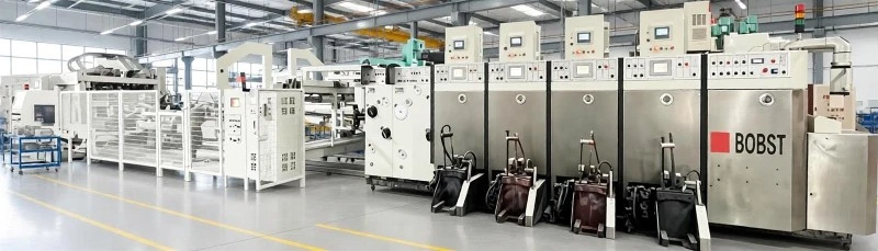 BOBST four color printing slotter die cutter BOBST four color printing slotter die cutter